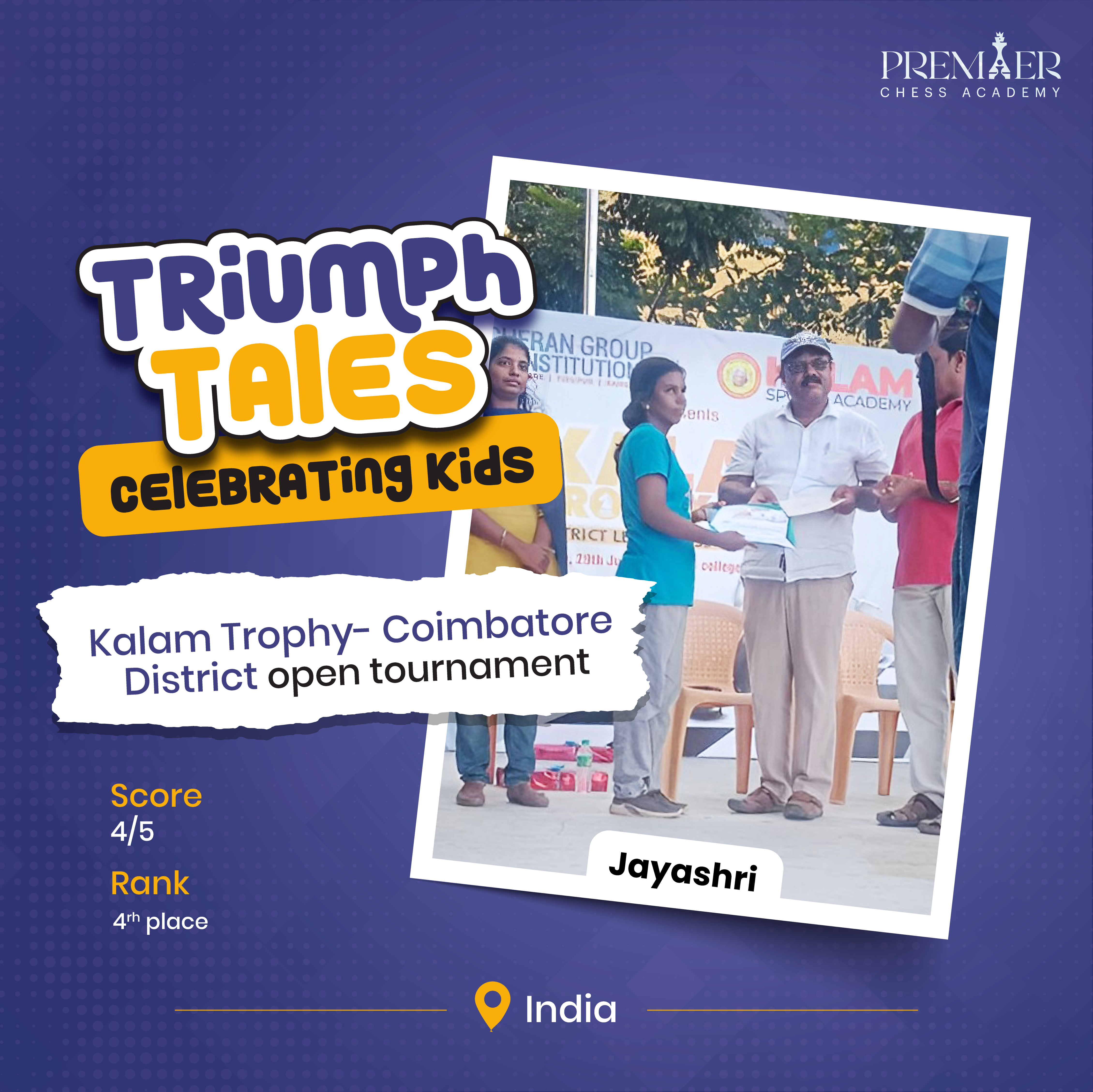 Triumph Tales : Celebrating the Success of Our Young Chess